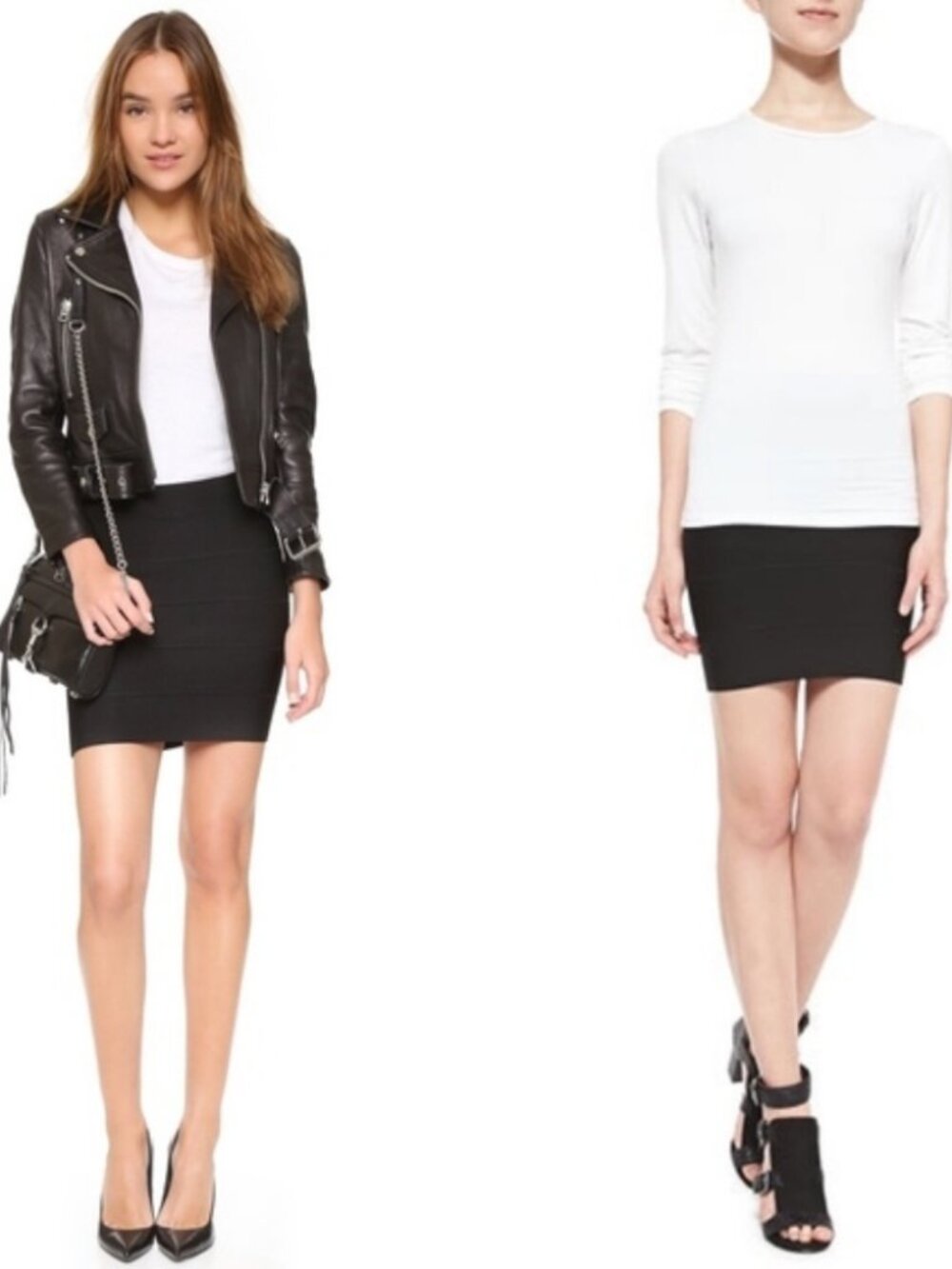 BCBGMaxAzria Simone Bandage Skirt Pencil Wrapped